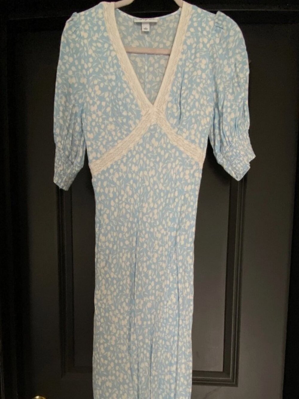 Rixo Blue Floral Maxi Dress Size 4